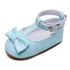 Primi camminatori Scarpe singole per bambina con fiocco Bowknot Suola morbida Prewalker antiscivolo a piedi nudi sul pavimento