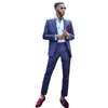 Costumes pour hommes Designer Costume à carreaux Un bouton Blazer masculin Ensembles Slim Fit Tuxedos Veste et pantalon Revers cranté Mariage Groom Wear