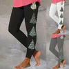 Leggings femininas calças natal impresso estiramento longo yoga calças pacote trabalho de casa roupas femininas mistura de algodão