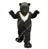 Costume de mascotte de grand ours noir, vêtements de performance de carnaval, robe publicitaire, offre spéciale, 2024