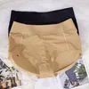 Mulheres Shapers Corpo Feminino BuLifter One-Peça Calcinha Acolchoada Mulheres Shapewear Sexy Big Ass Builder Forro de Algodão Macio Cueca Preta