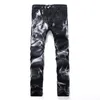 Gersri мужские джинсы в стиле пэчворк ретро брюки с узором льва крутые тонкие классические джинсовые брюки с индивидуальным дизайном большие размеры мужские 2788