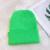 Cappello lavorato a maglia in 22 colori caramelle per bambini Berretto moda invernale per bambini Tinta unita Berretto in lana per bambini Mantieni caldo LL all'ingrosso