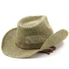 Hüte mit breiter Krempe, Eimerhüte, einfacher Sonnenhut für Männer und Frauen, Sommerhüte, personalisierte Western-Mädchen-Cowboy-Strohhut, Strandhut, 56–58 cm, 231009