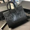 Sac de jour torba skórzana skórzana wytłoczona designerka krokodyla luksusowe uchwyty akordeon kamicy mężczyzn mosiężne stopy crossbody ramię z torebką zamka