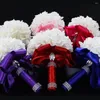 Decorative Flowers Elegant And Long-Lasting Wedding Bouquet - For Brides Bridesmaids Wide Application Longer Green