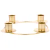 Bougeoirs anneaux de noël support en fer forgé ornement couronne accessoire décoratif candélabre support décorations de noël