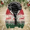 Мужские куртки, рождественские толстовки с капюшоном, зимняя толстая теплая флисовая куртка на молнии, повседневный спортивный костюм, спортивная одежда, мужские толстовки, наряды