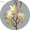 Fiori decorativi Magnolia artificiale Real Touch Bouquet per composizioni floreali Home Office Soggiorno Cucina Agriturismo Decor