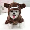 Abbigliamento per cani Cartoon Abbigliamento invernale Caldo morbido pile Pet Tuta per cuccioli Gatti Cappotto Chihuahua Bulldog francese Tuta Costume 231009