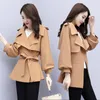 Damen Trenchcoats Schöne Frauen Jacke Weibliche Frühling Herbst Damen Casual Tops Dame Temperament Mantel Allgleiches Kurze Windjacke C