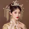 Hair Clips Chinese Style Hanfu Stick Accessories For Women Xiuhe Bride Wedding Vintage Headband Pins Crowns