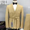 Herrenanzüge, modisch, kariert, für Männer, Slim-Fit, zweireihig, Blazer, Hosen, 2-teiliges Set, Abschlussball, Hochzeit, Business-Anzug, luxuriöser Herren-Smoking