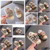 Hoge kwaliteit Kid Canvas Schoenen Sneakers Plaid Letter Kinderen Babyschoen Jongens Meisjes Lichtgewicht Zacht Antislip Casual Drop Delivery