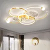 Światła sufitowe żyrandole nowoczesne gipsophila salon inteligentny w pomieszczenia zdalny zdalny stylowy minimalistyczna lampa