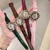 Montres-bracelets 2023 Top Femmes Montres Quartz Rystal Dames Montre De Mode Designer Spin Montre-Bracelet Diamant Rotatif