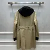 Pra da womens trench rockar designer lyxig vindbrytare kropp tryck jacka lös bälte kappa kvinnliga långa dike rockar