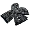 Conjunto de gorros y bufandas de invierno de diseñador de moda para hombres y mujeres.