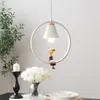 Pendant Lamps Nordic Bird Lamp Modern Iron Art Ring Lights For Kids Rooms Hanging Bedside LED E27 Home Decor Light Fixtures