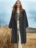 Kvinnors dikerockar 2023 Autumn Silhouette Premium Coat Style Casual Long Classic Polo Collar