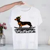 Erkekler tişörtleri dachshund teckel komik sevimli köpek hayvan gömlek erkekler rahat kısa kollu tshirt homme manga unisex t-shirt tees