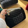 Luksusowa torba aksamitna cc torba kobiety crossbody torba pikowana torebka designerska torebka torba na ramię