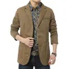 Blazer uomo Casual Blazer Cotton Denim Parka Uomo slim fit Giacche Army Green Khaki Large Size M-XXXL 4XL outdoor outwear c311o