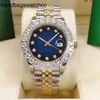 Rolaxs Watch Diamond Fashion Full Automatic Mechanical Size 43mm Beautiful Beaded Sapphire Mirror Waterproof Function Men Like a Gift Frj fjj