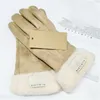 Damen-Designer-Handschuhe, Winter, warme Pelz-Fäustlinge, Luxus-Handschuhe, Damen-Handschuhe, Fünf-Finger-Handschuhe, Touchscreen, Mode-Accessoires