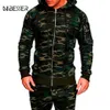 Nibesser Male Camouflageジャケットスーツ2PCマッスルメンワークアウトトラックスーツメンズトラックスーツトップパンツセットパーカーズボン275y