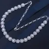 قلادة TIFF مصمم الأزياء الفاخرة المجوهرات S925 Sterling Silver Simple Round Diamond Necklace Women’s Light Light Luxury Luxury Trupalible سلسلة مجوهرات