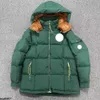 8ga2 Parkas en duvet pour hommes Designe Badge brodé Collier rectangulaire pour femmes Manteau contrasté à capuche Automne Hiver Veste thermique épaissie Top Taille 1/2/3/4/5