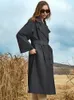 Kvinnors dikerockar 2023 Autumn Silhouette Premium Coat Style Casual Long Classic Polo Collar