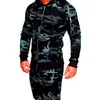 Nibesser Male Camouflageジャケットスーツ2PCマッスルメンワークアウトトラックスーツメンズトラックスーツトップパンツセットパーカーズボン275y
