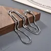 Chains S925 Pure Silver Thai Ancient Square Box Necklace Male In Individuality Chain