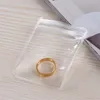 Kleine doorzichtige PVC-verpakkingszakken Flexibele lijm Plastic verdikking Hersluitbare afdichting Ritssluitingszakje voor oorbellen Ringen Parels Sieraden Jade Decoraties Detailhandelopslag