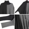 Maglioni da donna Tannt Maglione da donna Asimmetria Colore coordinato Pullover lungo Moda irregolare Manica a pipistrello Maglieria 2023