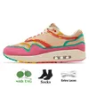 1 87 Patta waves aqua Running Shoes 1s Kasina Won Ang Black White wave runners Cactus Jack Women Mens Trainers Amsterdam Familia Denim Designer Sneakers Big Size 13