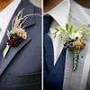 Broschen, 30 Stück, Blumen-Boutonniere-Magnete, Corsagen-Blumennadeln, handgefertigte Knopfloch-Blumen, die für die Hochzeit basteln