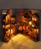 DIY Book Nook Sh Insert Kits Miniatur-Puppenhaus mit Möbeln, Zimmerbox, Kirschblüten, Buchstützen, japanischer Laden, Spielzeug, Geschenke 2206104604742