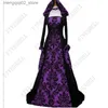 Temadräkt 2023 Renaissance Court Women Come Medieval Maiden Fancy Halloween Cosplay Flare Sleeve Victorian Dress Vampire Wizard Come Q231010