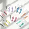Hoop Earrings Makersland For Women Acrylic Simple Chain Candy Color Geometric Long Earring Trendy Colored Tassel225w