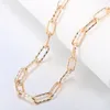 Chaînes Davieslee Femmes Filles Collier Paperclip Link Chaîne 585 Rose Gold Couleur 20/24inch Vintage Bijoux Drop DCN60