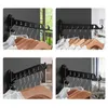 Hangers Racks Wall Mounted Laundry Hanger Dryer Rack Folding Clothes Hanger Metal Storage Rack for Home Dormitory Balcony Heavy Duty 231007