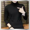 Męskie swetry 2023 Mężczyźni swobodny dzianiny/mężczyzna Slim Fit Turtleeck Tight Shirt Knitte Jesień Zima