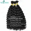 Lace s Bulk Human Hair No Weft For Braiding Curly Bundles Wholesale Double Drawn Boho Knotless Braids Black Women 231007