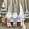 Dekoracje świąteczne dekoracje świąteczne gnome 2023 lalka bez twarzy wesoła na ozdobę domowy szczęśliwy rok 2024 Noel xams dom domowy fes otwid