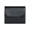 Kompakt plånbok med mynt i blanka läder plånböcker lyxig designer duk liten trifold handväska metallisk snäppknapp stängning