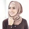 S002a plaine grande taille bulle en mousseline de soie musulman hijab écharpe tête châles envelopper foulard populaire foulards islamique hat2313