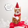 Cat Costumes Christmas Hat Scarf Set For Cats Dogs Xmas Santa Hats With Outfit Apparel Pet